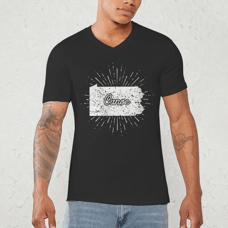 Canoe Pennsylvania Men's V-Neck T-Shirt Canoe Pennsylvania Men's V-Neck T-Shirt