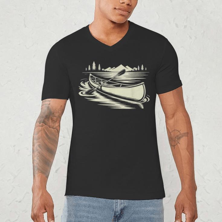 Canoe Tripper Loading Portage Pack First Light Men's V-Neck T-Shirt
