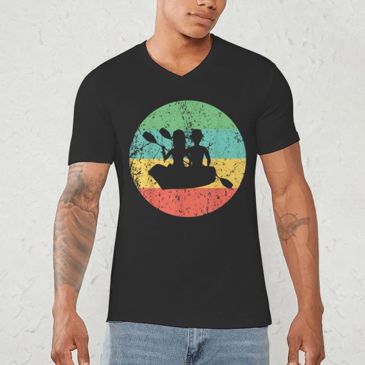 Canoeing Shirt Vintage Retro Canoe Men's V-Neck T-Shirt