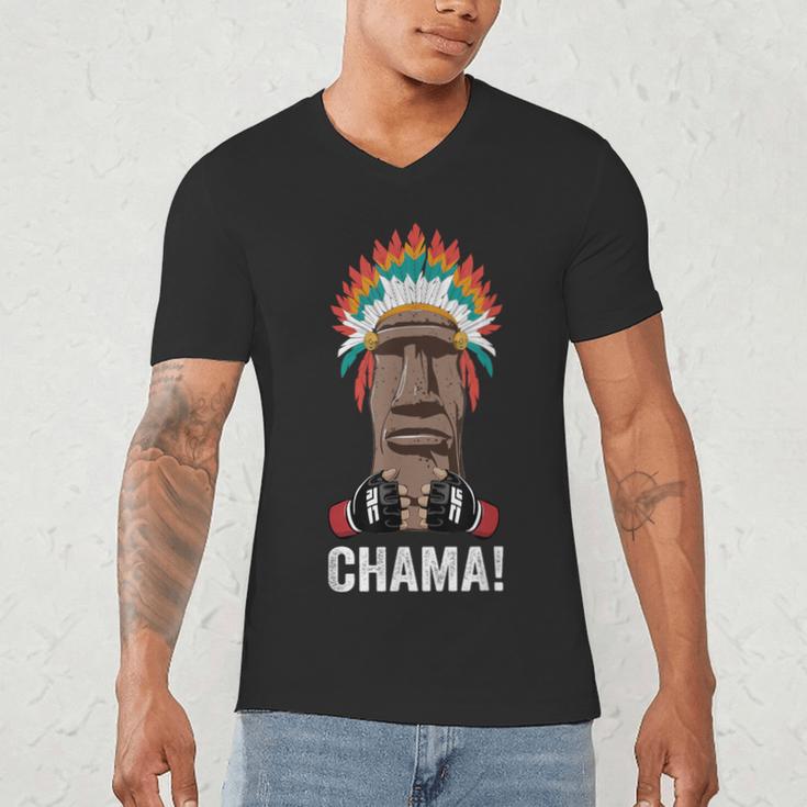 Chama Fighter MMA Fan JJB Boxing Muay Thai Kickboxing Men's V-Neck T-Shirt Chama Fighter MMA Fan JJB Boxing Muay Thai Kickboxing Men's V-Neck T-Shirt