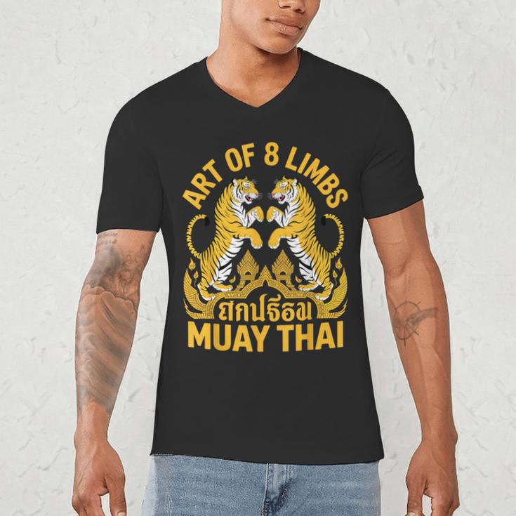Cute Muay Thai Art For Men Women Kids Muay Thai Lovers Men's V-Neck T-Shirt Cute Muay Thai Art For Men Women Kids Muay Thai Lovers Men's V-Neck T-Shirt