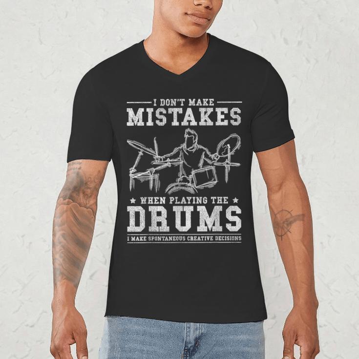 Drummer Music Drum Kit Men's V-Neck T-Shirt