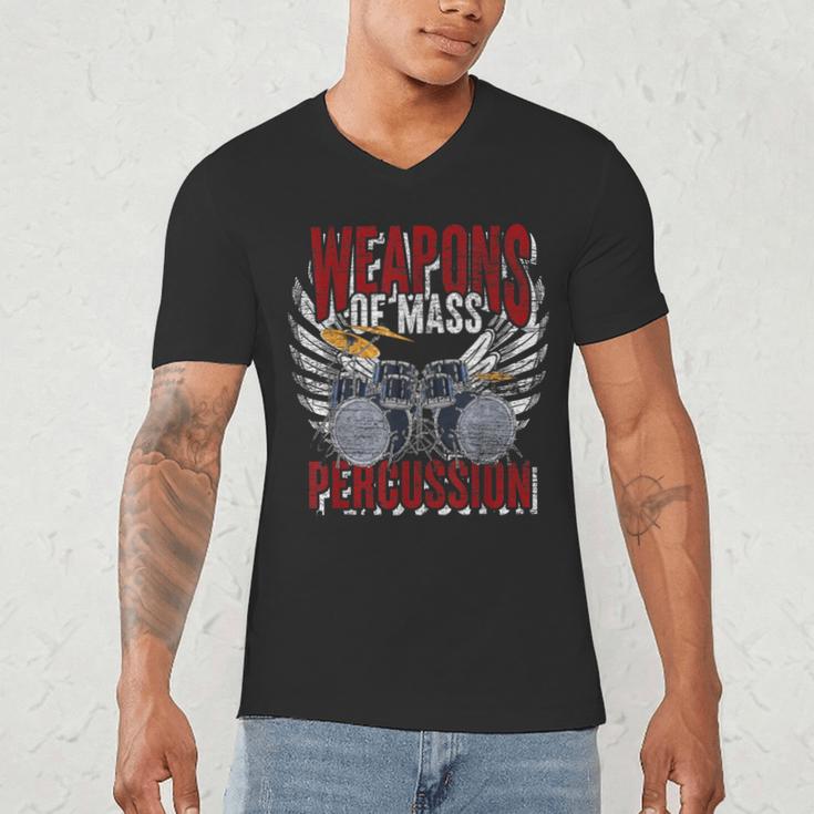 Drummer Rock Drummer Drum Kit Men's V-Neck T-Shirt Drummer Rock Drummer Drum Kit Men's V-Neck T-Shirt