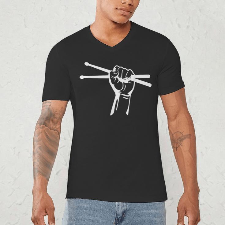 Drumsticks Hand Drum Kit Drummer Men's V-Neck T-Shirt Drumsticks Hand Drum Kit Drummer Men's V-Neck T-Shirt