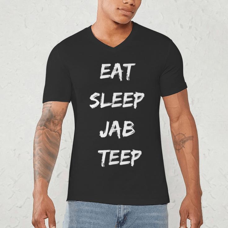 Eat Sleep Jab Teep Rep Muay Thai Men's V-Neck T-Shirt