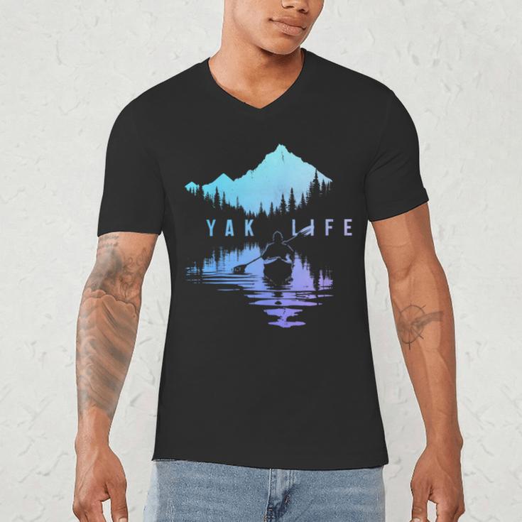 Kayak Kayak Vintage Mountains Canoe Kayak Men's V-Neck T-Shirt Kayak Kayak Vintage Mountains Canoe Kayak Men's V-Neck T-Shirt