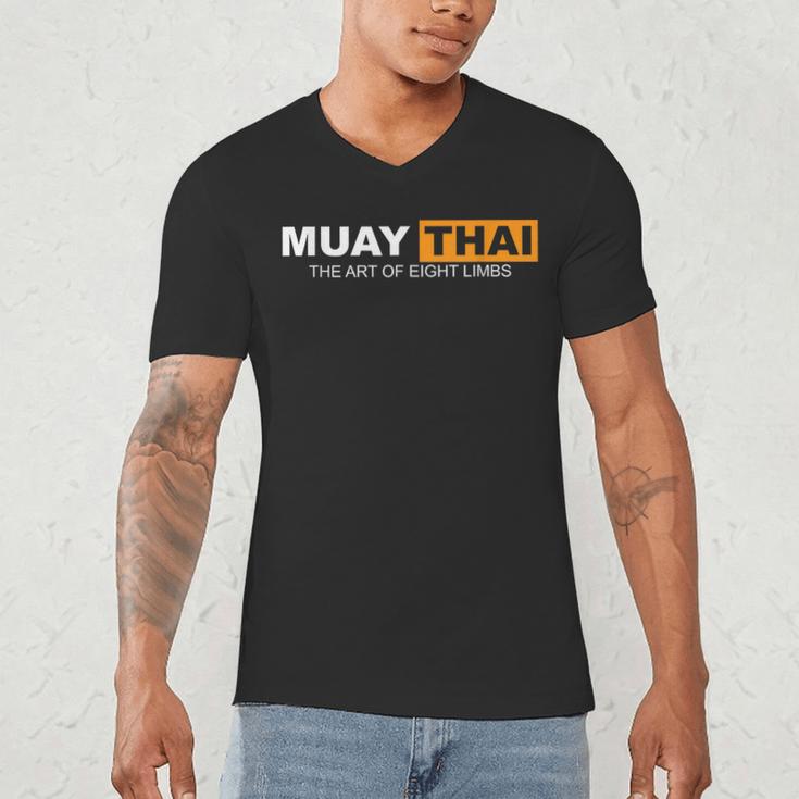 Muay Thai The Art Of Eight Limbs Kickboxing And MMA Fighter Men's V-Neck T-Shirt Muay Thai The Art Of Eight Limbs Kickboxing And MMA Fighter Men's V-Neck T-Shirt