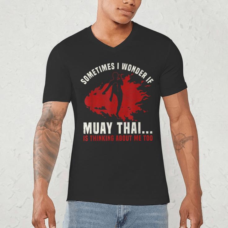 Muay Thai Boxing Teacher Kickboxing Martial Arts Instructor Men's V-Neck T-Shirt Muay Thai Boxing Teacher Kickboxing Martial Arts Instructor Men's V-Neck T-Shirt
