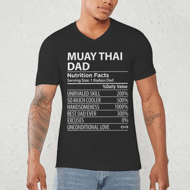 Muay Thai Dad Nutrition Facts Muay Thai Dad Men's V-Neck T-Shirt