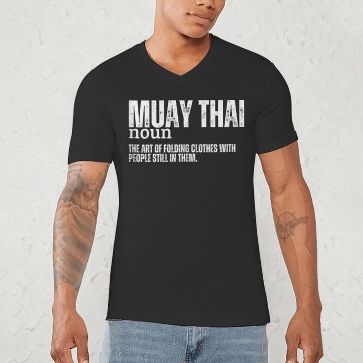 Muay Thai Definition Muay Thai Men's V-Neck T-Shirt