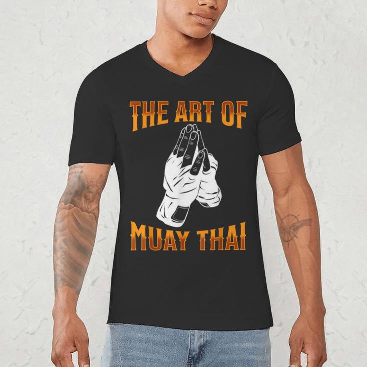 Muay Thai Fighter The Art Of Muay Thai Men's V-Neck T-Shirt