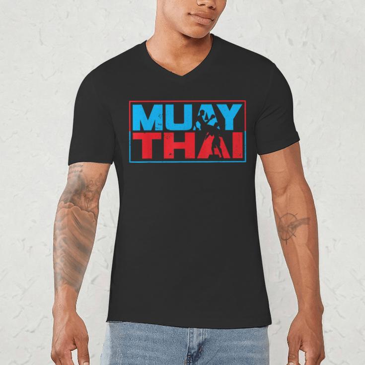 Muay Thai Fighter Boxing Martial Arts Hobby Men's V-Neck T-Shirt