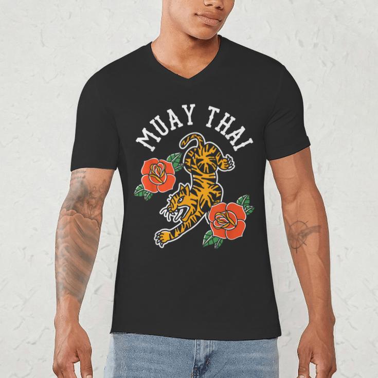 Muay Thai Fighter Hobby Martial Arts Boxing Men's V-Neck T-Shirt