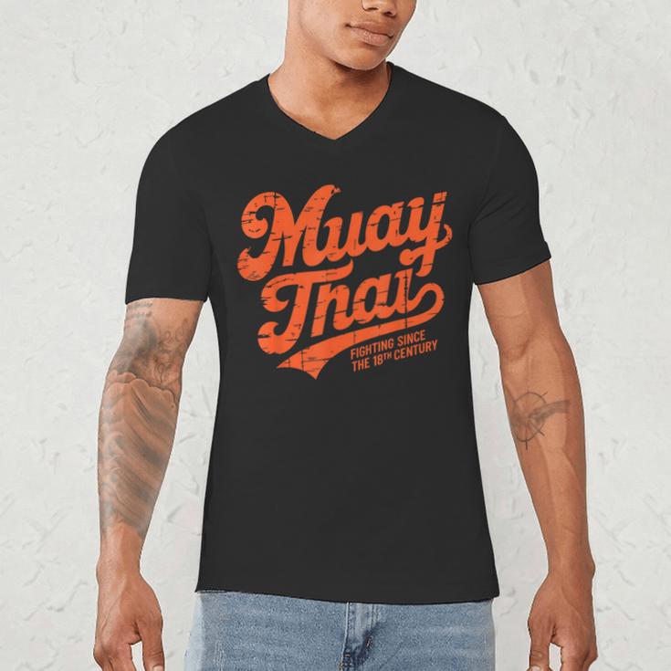 Muay Thai Fighting Muay Thai Coach Men's V-Neck T-Shirt Muay Thai Fighting Muay Thai Coach Men's V-Neck T-Shirt