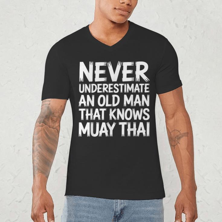 Muay Thai For Grandpa Men Mixed Martial Arts Men's V-Neck T-Shirt Muay Thai For Grandpa Men Mixed Martial Arts Men's V-Neck T-Shirt