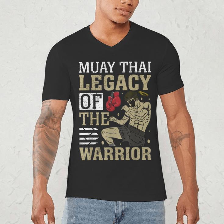 Muay Thai Legacy Of The Warrior Muay Thai Men's V-Neck T-Shirt Muay Thai Legacy Of The Warrior Muay Thai Men's V-Neck T-Shirt