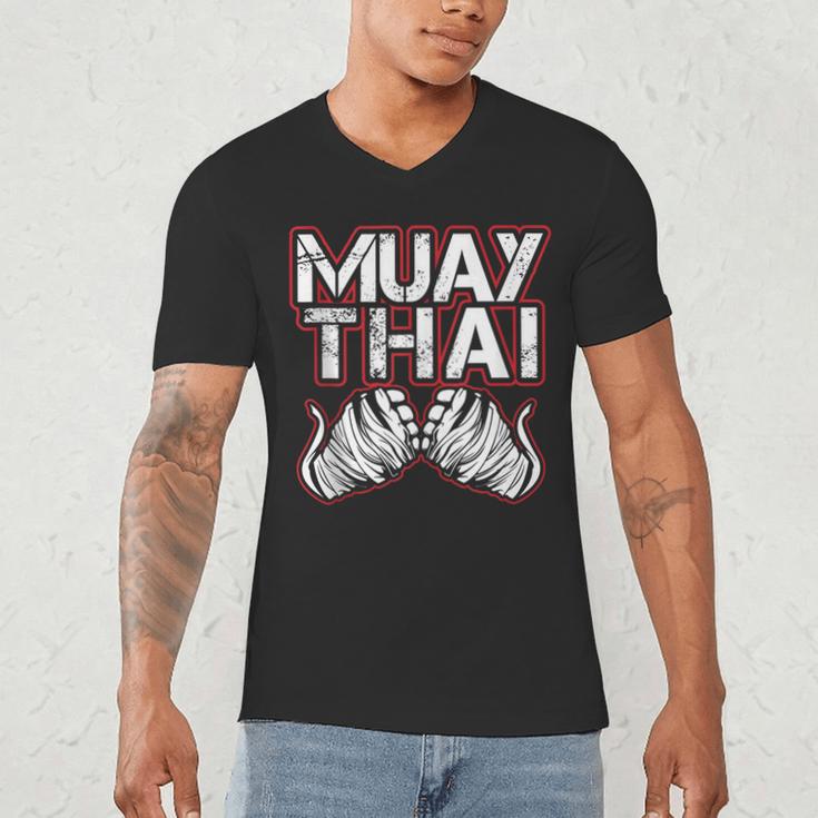 Muay Thai Lover For Fight Fans Men's V-Neck T-Shirt