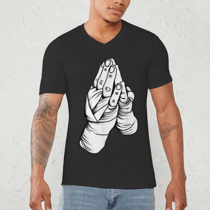 Muay Thai Martial Arts Combat Boxing Sport Men's V-Neck T-Shirt