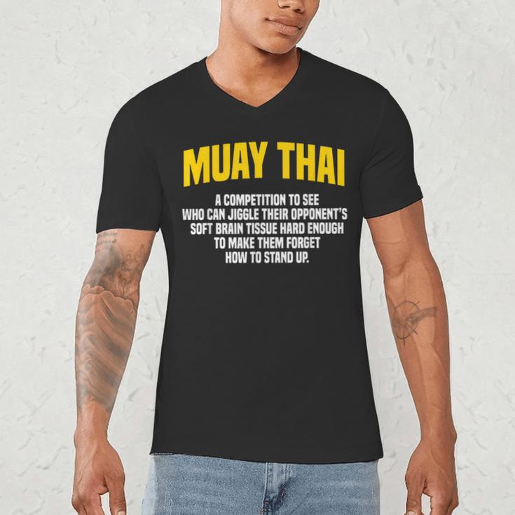 Muay Thai Martial Arts Combat Sports Men's V-Neck T-Shirt Muay Thai Martial Arts Combat Sports Men's V-Neck T-Shirt