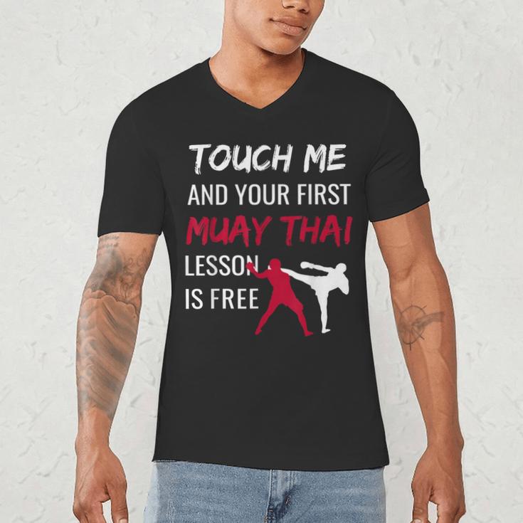 Muay Thai Martial Arts Combat Sports Self Defense Men's V-Neck T-Shirt Muay Thai Martial Arts Combat Sports Self Defense Men's V-Neck T-Shirt