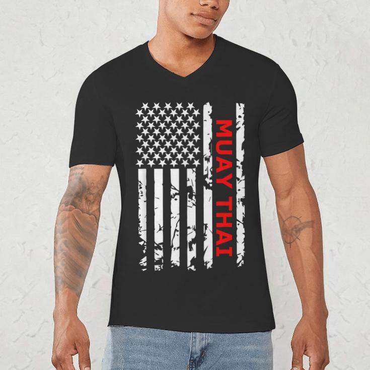 Muay Thai Martial Arts Men's V-Neck T-Shirt