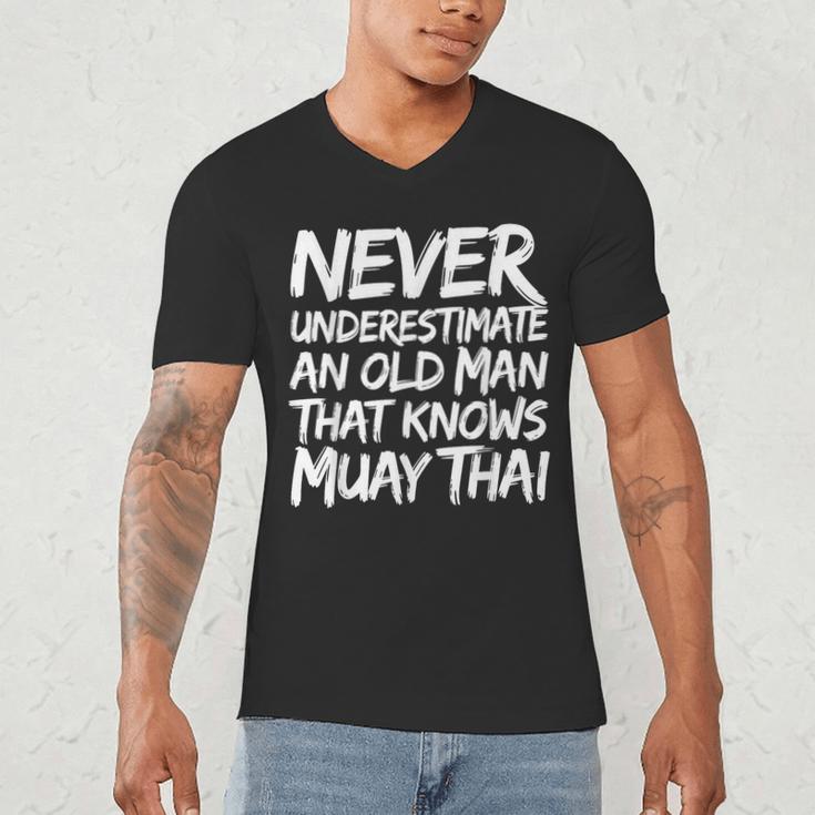 Muay Thai For Men Boys Dad Mixed Martial Arts Men's V-Neck T-Shirt Muay Thai For Men Boys Dad Mixed Martial Arts Men's V-Neck T-Shirt