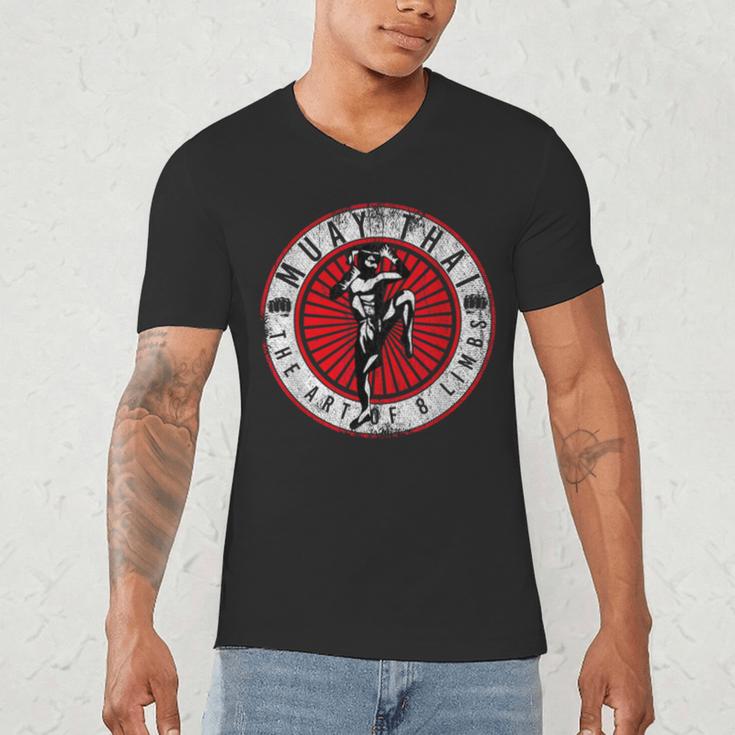 Muay Thai Men's V-Neck T-Shirt