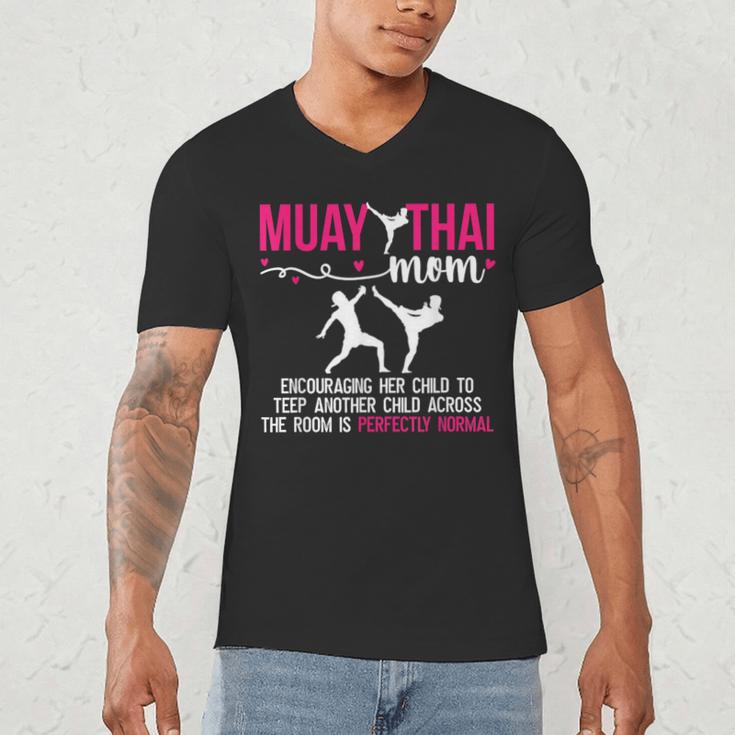 Muay Thai Mom Definition Muay Thai Mother Muay Thai Mama Men's V-Neck T-Shirt