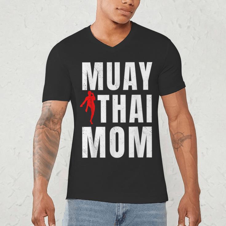 Muay Thai Mom Martial Artis Combat Sports Mother's Day Men's V-Neck T-Shirt Muay Thai Mom Martial Artis Combat Sports Mother's Day Men's V-Neck T-Shirt