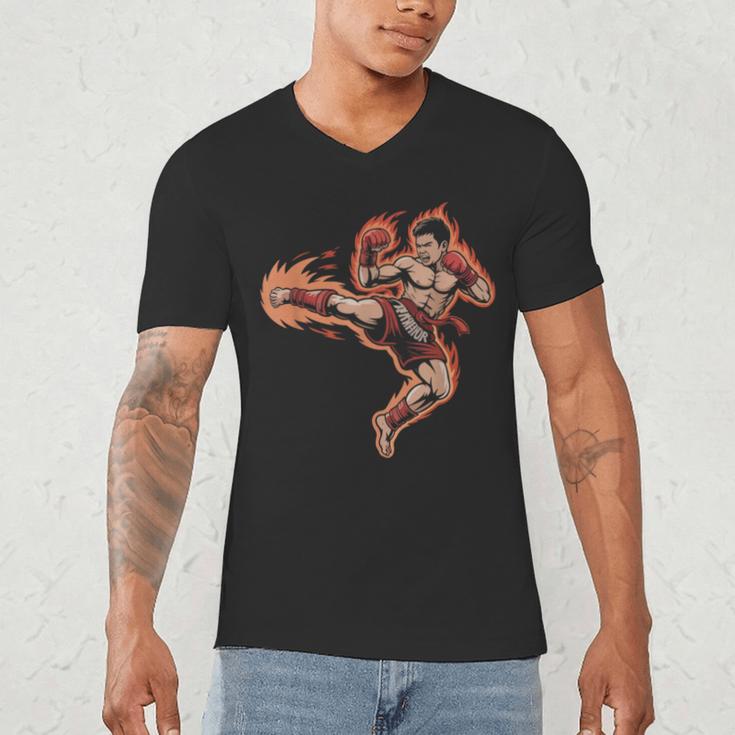 Muay Thai Mongkol Headband Minimal Clean Art Fighter Men's V-Neck T-Shirt Muay Thai Mongkol Headband Minimal Clean Art Fighter Men's V-Neck T-Shirt