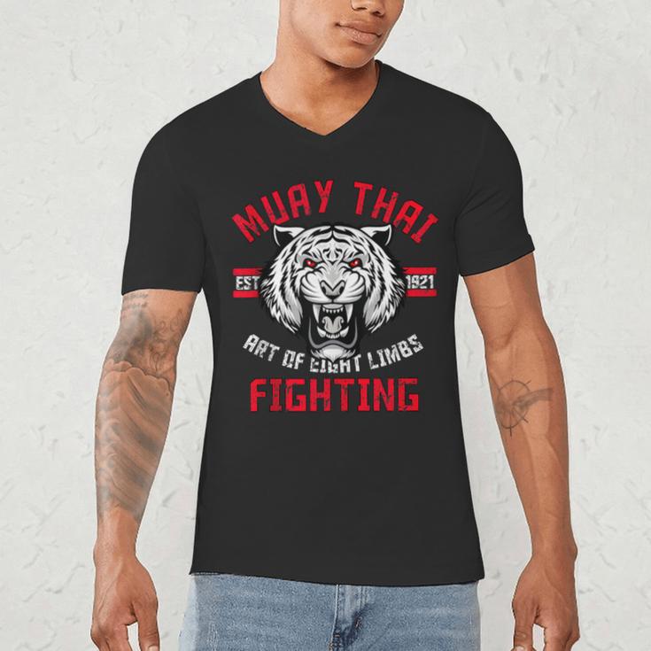 Muay Thai Muay Thai Limbs Muay Thai Boxing Art 8 Limbs Mma Men's V-Neck T-Shirt