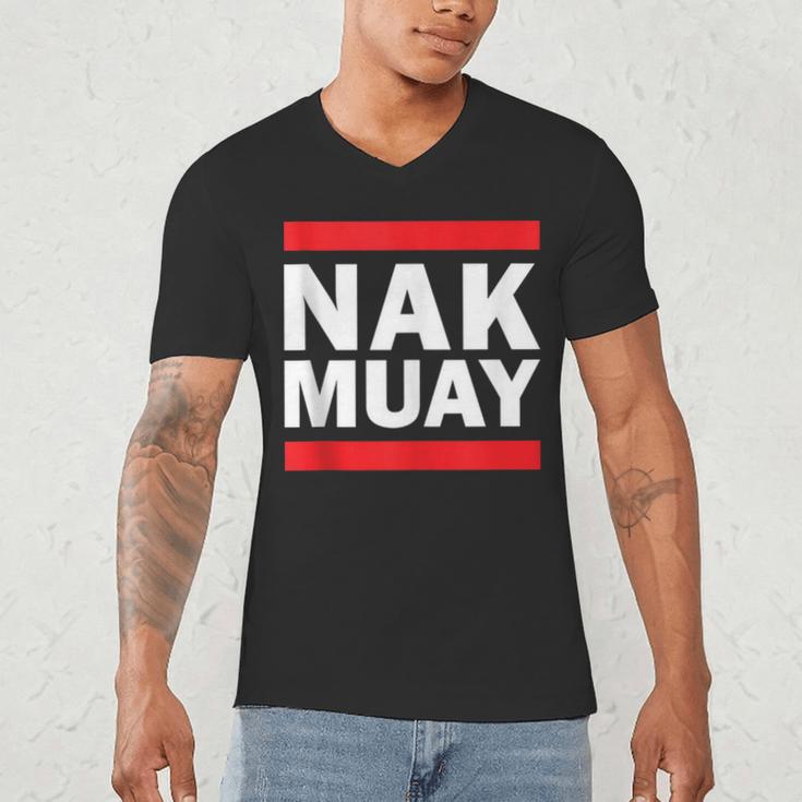 Nak Muay Thai Fighter Men's V-Neck T-Shirt