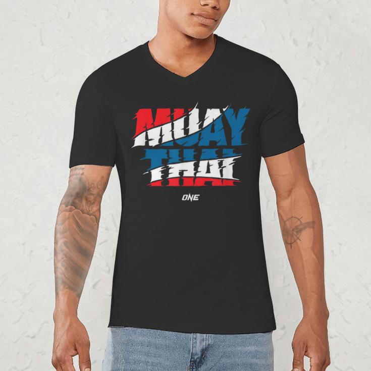 Official ONE Muay Thai Flag Men's V-Neck T-Shirt