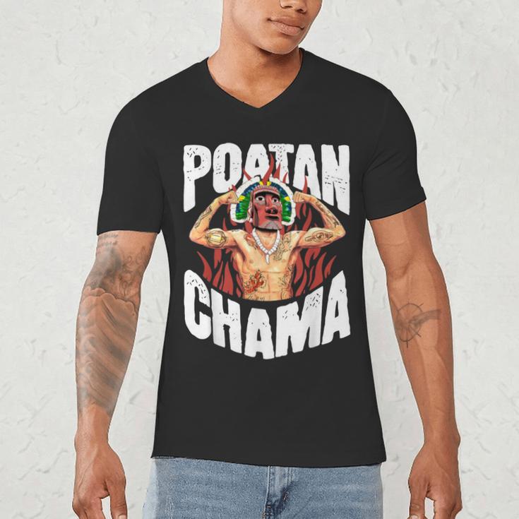 POATAN CHAMA MMA Fan JJB Boxing Muay Thai Kickboxing Men's V-Neck T-Shirt POATAN CHAMA MMA Fan JJB Boxing Muay Thai Kickboxing Men's V-Neck T-Shirt