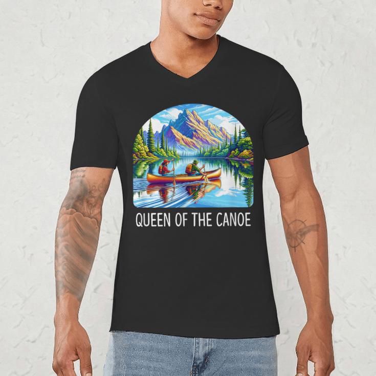 Queen Of The Canoe Canoeing Men's V-Neck T-Shirt