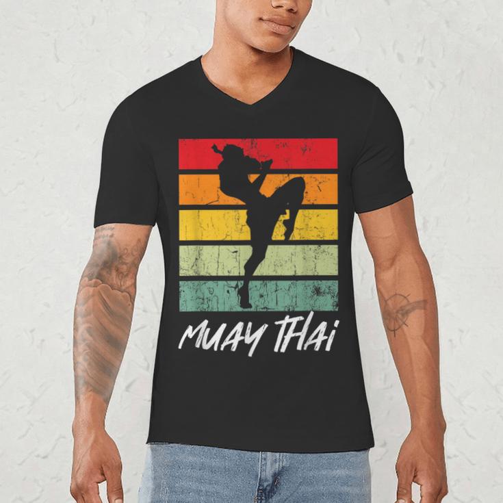 Retro Muay Thai Vintage MMA Martial Arts Thailand Boxing Men's V-Neck T-Shirt Retro Muay Thai Vintage MMA Martial Arts Thailand Boxing Men's V-Neck T-Shirt