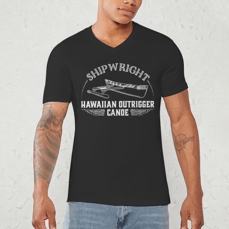 Shipwright Hawaiian Outrigger Canoe Boat Builder Men's V-Neck T-Shirt Shipwright Hawaiian Outrigger Canoe Boat Builder Men's V-Neck T-Shirt