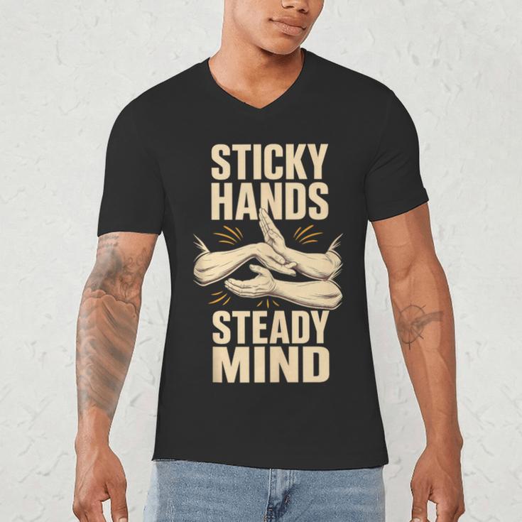 Sticky Hands Steady Mind Muay Thai Boxing Sleeveless Men's V-Neck T-Shirt Sticky Hands Steady Mind Muay Thai Boxing Sleeveless Men's V-Neck T-Shirt