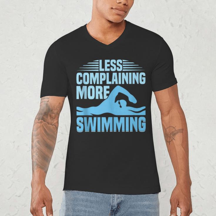 Swim Coach Swim Training Swimming Sport Men's V-Neck T-Shirt Swim Coach Swim Training Swimming Sport Men's V-Neck T-Shirt
