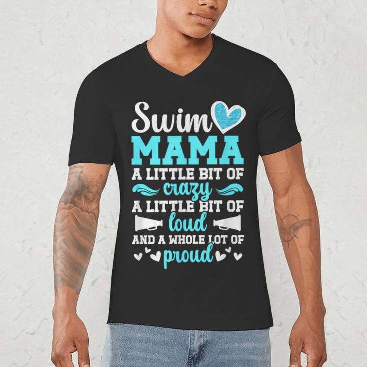 Swim Mama Proud Swimming Mom Of A Swimmer Mother Swim Mom Men's V-Neck T-Shirt Swim Mama Proud Swimming Mom Of A Swimmer Mother Swim Mom Men's V-Neck T-Shirt