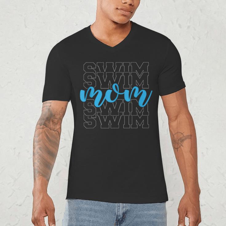 Swim Mom For Mothers Swimming Men's V-Neck T-Shirt Swim Mom For Mothers Swimming Men's V-Neck T-Shirt