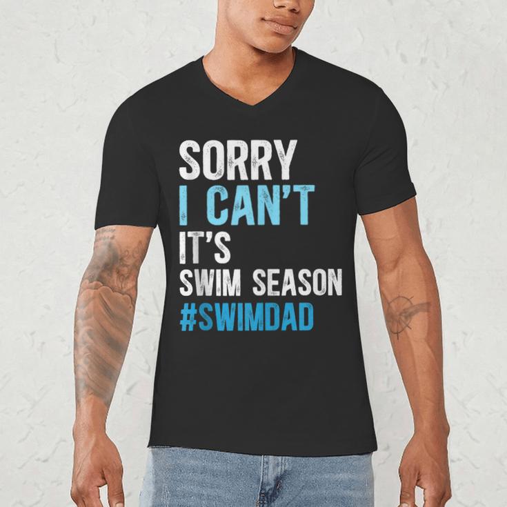 Swim Season Swim Dad Of A Swimmer Father Swimming Dad Men's V-Neck T-Shirt Swim Season Swim Dad Of A Swimmer Father Swimming Dad Men's V-Neck T-Shirt