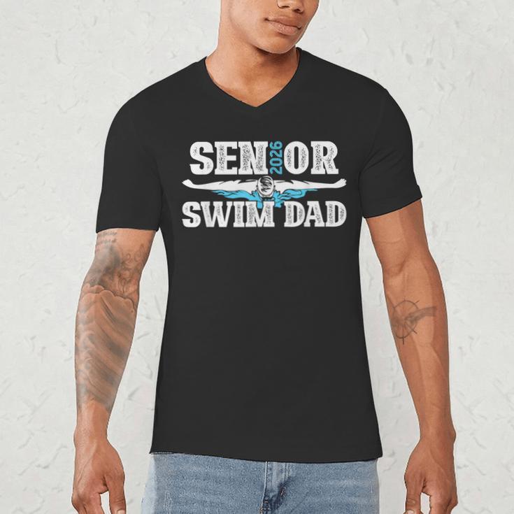 Swim Senior Dad 2026 Proud Swimming Senior Father 2026 Men's V-Neck T-Shirt Swim Senior Dad 2026 Proud Swimming Senior Father 2026 Men's V-Neck T-Shirt
