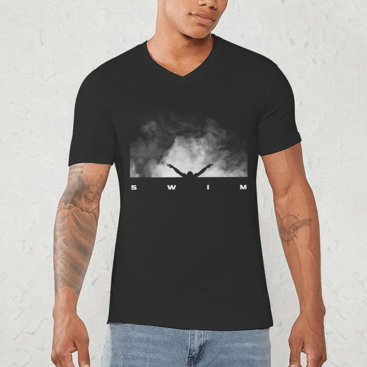 Swim Swimmer Swimming Men's V-Neck T-Shirt Swim Swimmer Swimming Men's V-Neck T-Shirt