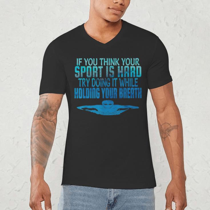 Swim Swimmer Tshirt Swimming Shirt Sport Practice Tee Men's V-Neck T-Shirt Swim Swimmer Tshirt Swimming Shirt Sport Practice Tee Men's V-Neck T-Shirt