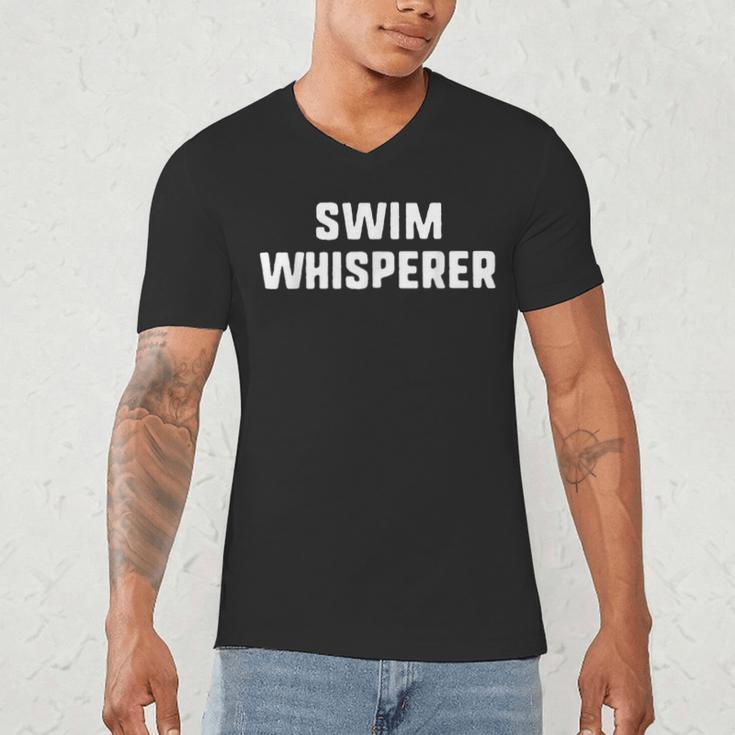 Swim Whisperer Swimming Coach Teacher Instructor Men's V-Neck T-Shirt Swim Whisperer Swimming Coach Teacher Instructor Men's V-Neck T-Shirt
