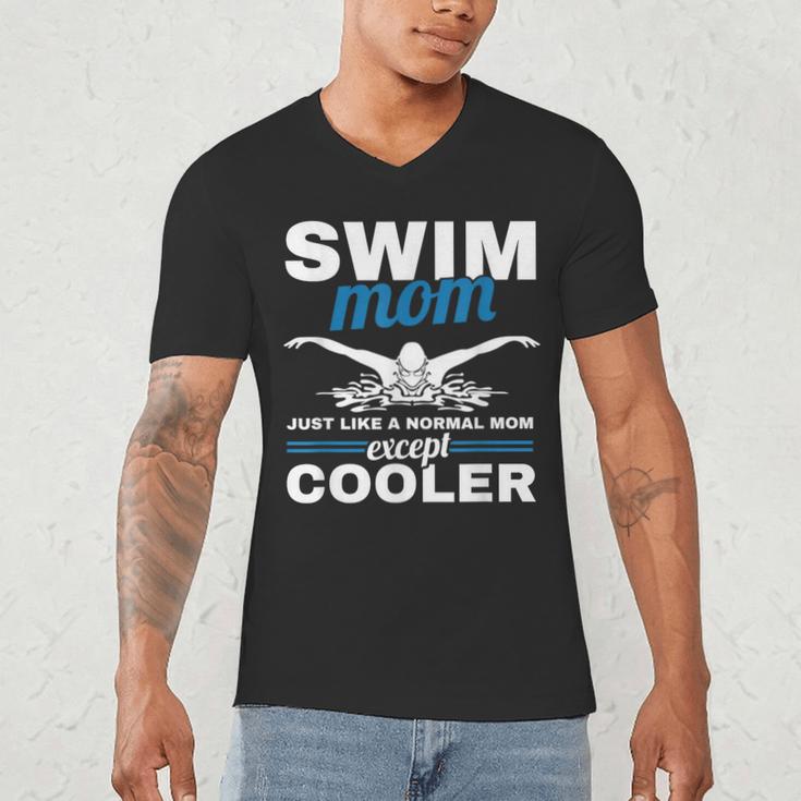 Swimmer Mother Swimming Women Swim Mom Like A Normal Mom Men's V-Neck T-Shirt Swimmer Mother Swimming Women Swim Mom Like A Normal Mom Men's V-Neck T-Shirt