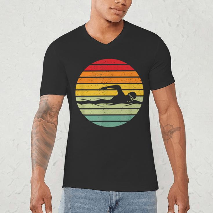 Swimming & Water Sport Vintage For Swimmers & Swim Coaches Men's V-Neck T-Shirt