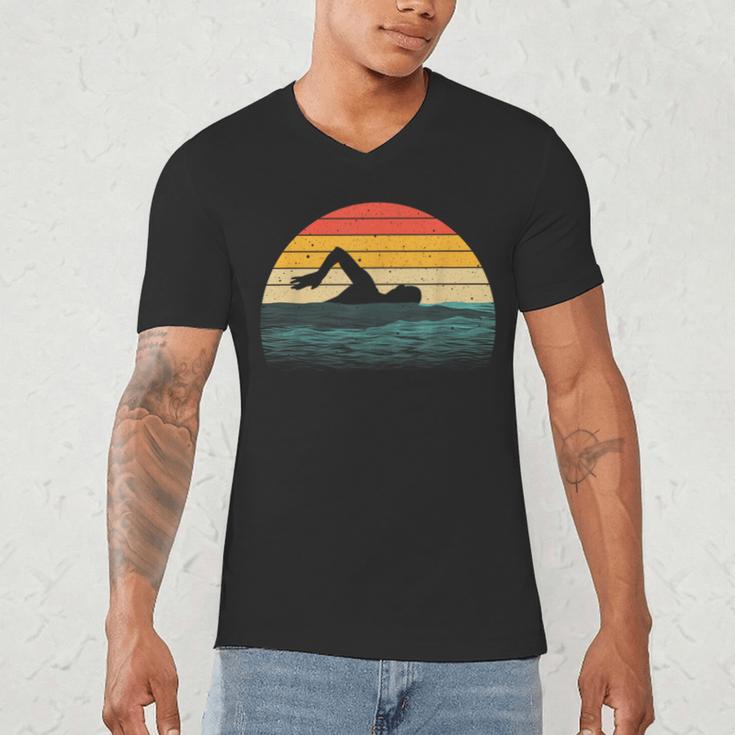 Swimming Art For Men Women Swim Coach Rescue Swimmer Men's V-Neck T-Shirt