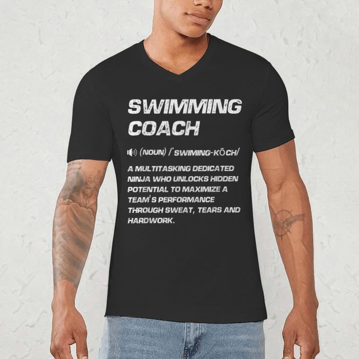 Swimming Coach Definition Swimming Instructor Men's V-Neck T-Shirt